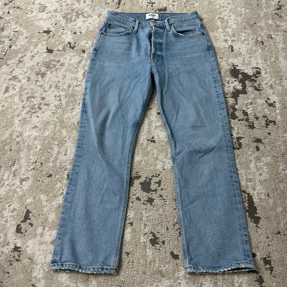 Agolde Riley High Rise Straight Crop Size 27 - Picture 3 of 6